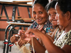 Brazil. Indigenous Warao women get training to turn handicrafts into income