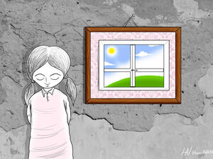 Switzerland. Syrian cartoonist creates images for UNHCR's first-ever NFT fundraising sale