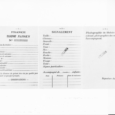 A sample of a passport 