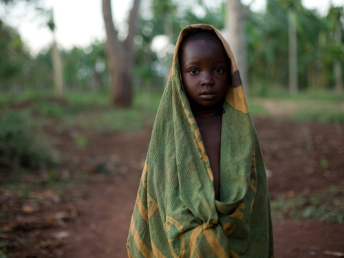 Young Somali Bantu girl in Chogo village, Tanzania