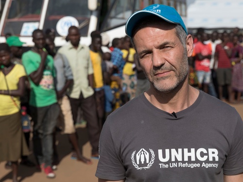 UNHCR Goodwill Ambnassador Khaled Hosseini visits South Sudanese refugees in Uganda 