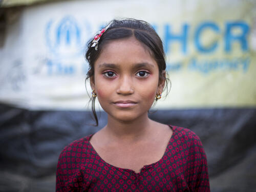 Bangladesh. New arrivals at UNHCR Transit Centre