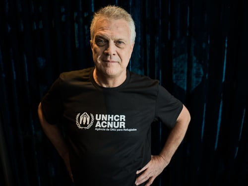 Pedro Bial image for UNHCR.