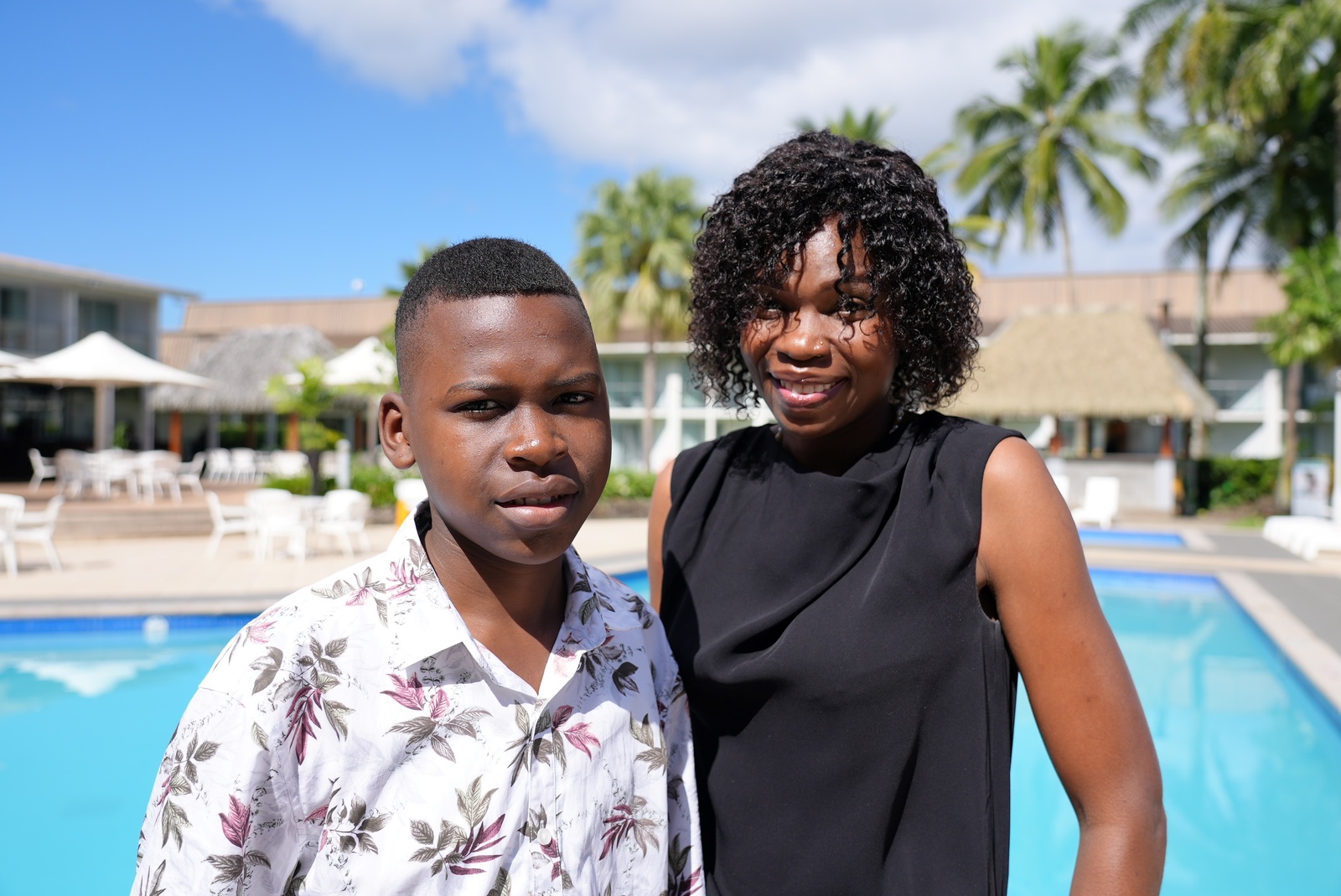 Attendees pose for the camera