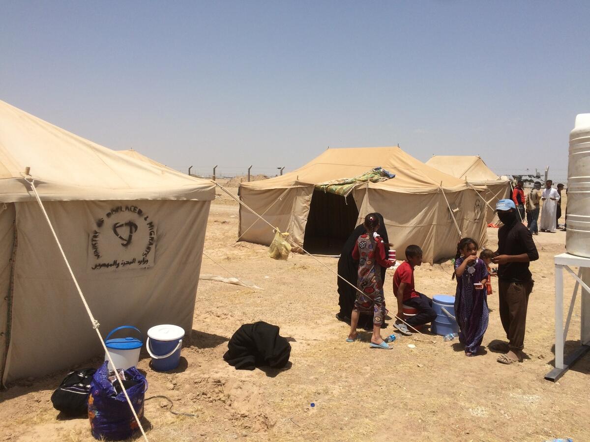 Iraq. Newly displaced families from Falluja