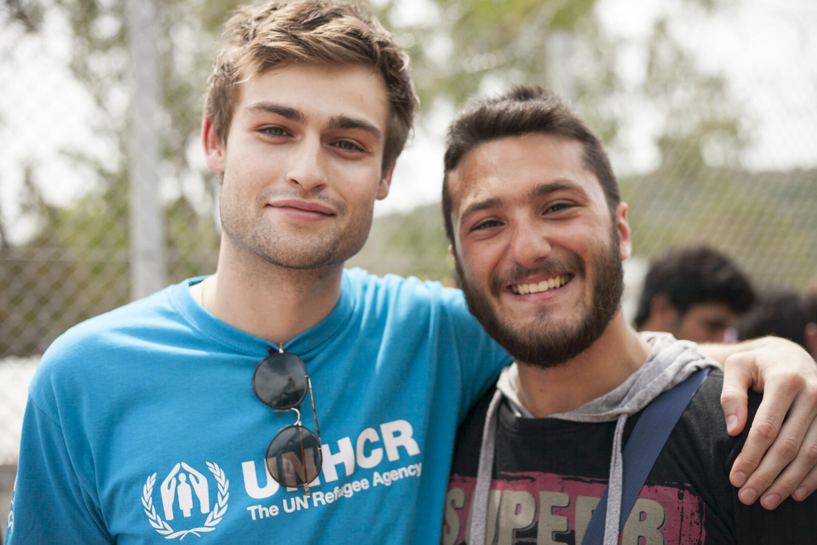 Greece. UNHCR High Profile Supporter Douglas Booth visits refugees