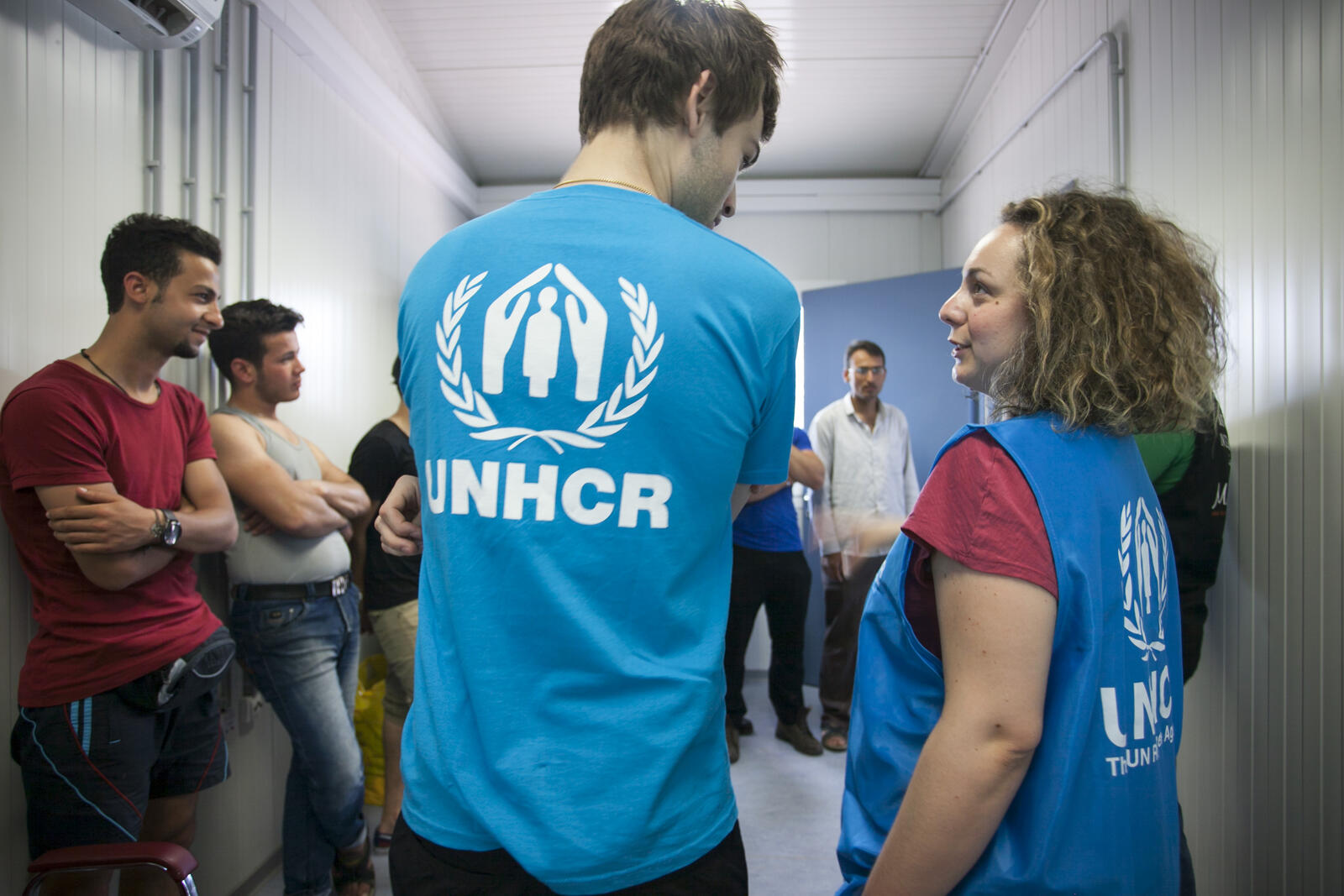 Greece. UNHCR High Profile Supporter Douglas Booth visits refugees