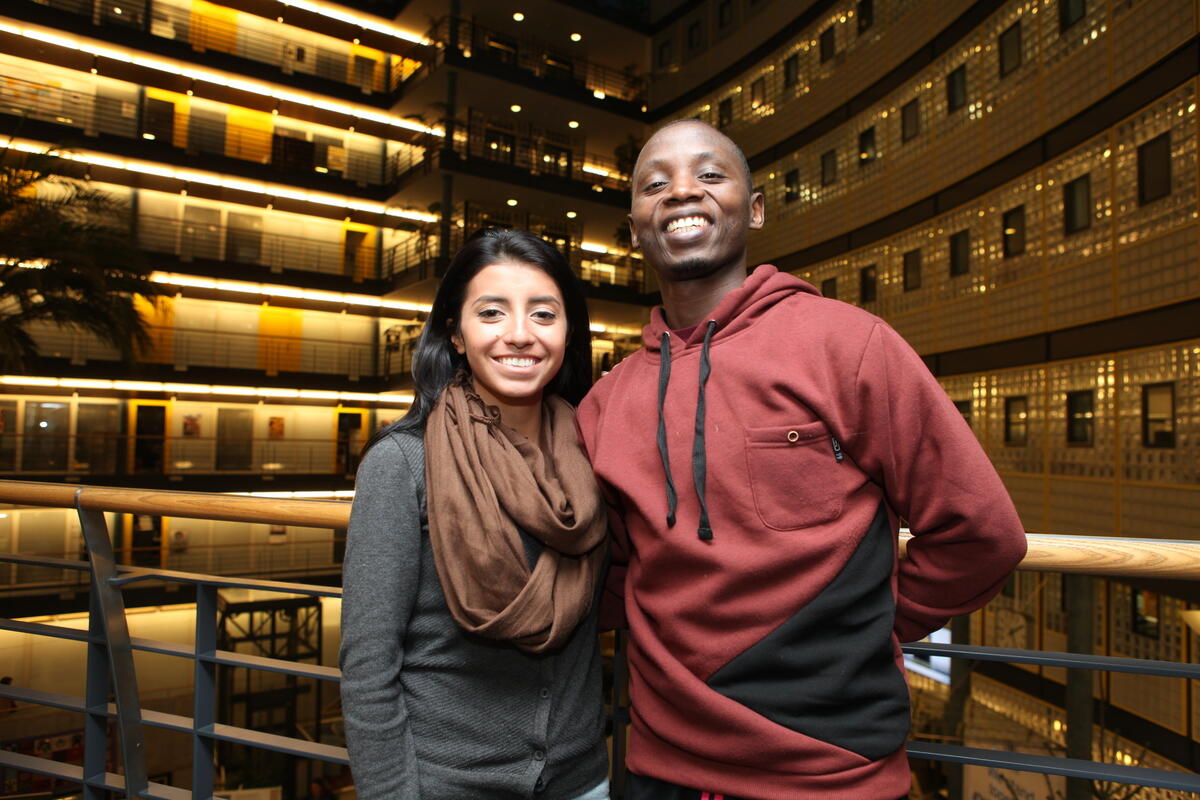 Switzerland. Portrait of refugee youth attending UNHCR's Dialogues on Protection Challenges