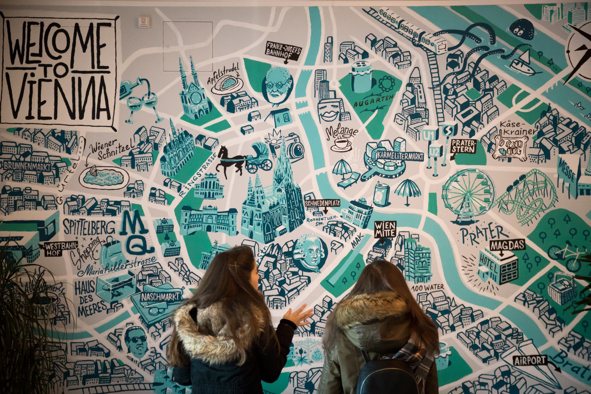 Austria. Refugees welcome globetrotters to Vienna's open-minded hotel