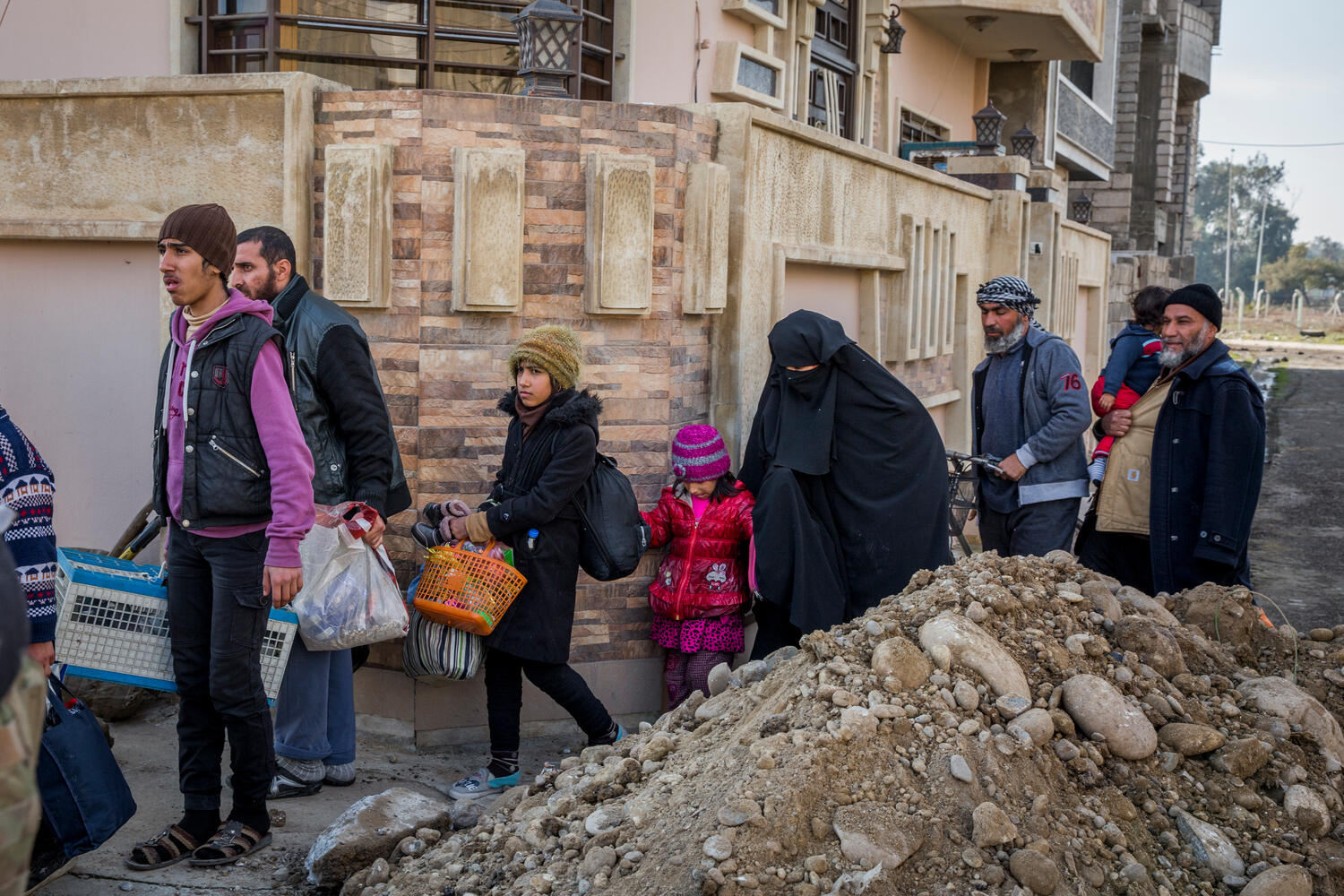 Iraq. Civilians in war torn Mosul