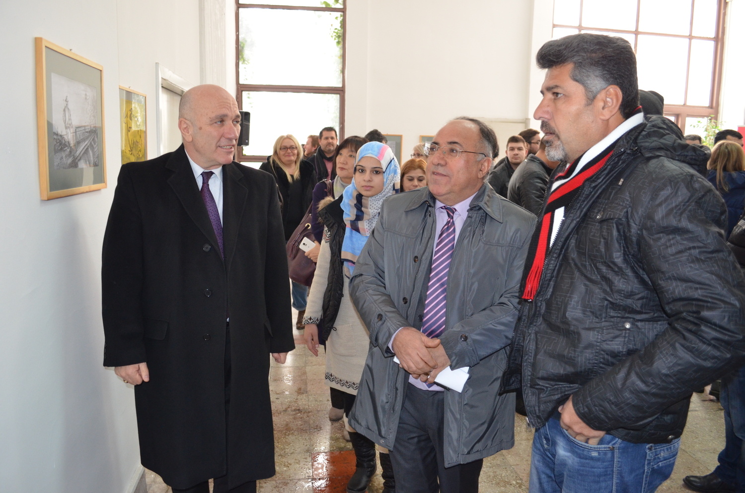 Former Yugoslav Republic of Macedonia. Exhibition "Escape to a better tomorrow" by Syrian artists in Skopje