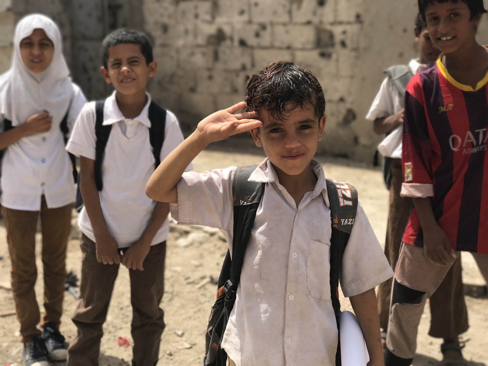 Yemen. Living in devastated Basateen district