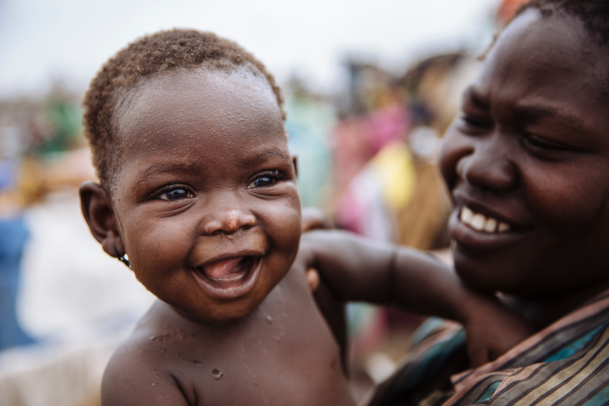 Uganda. South Sudanese refugee Gire Karyot at the Imvepi reception centre