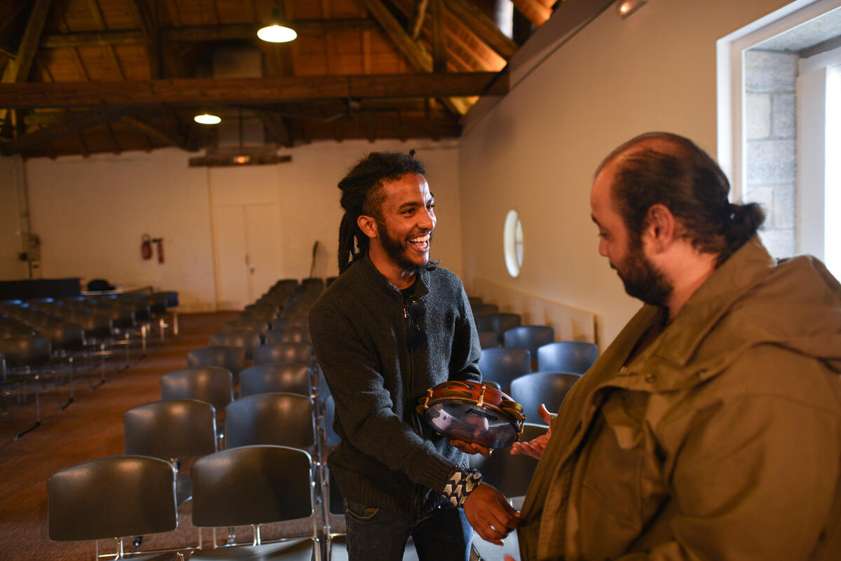 France. Refugee orchestra plays songs of love and exile