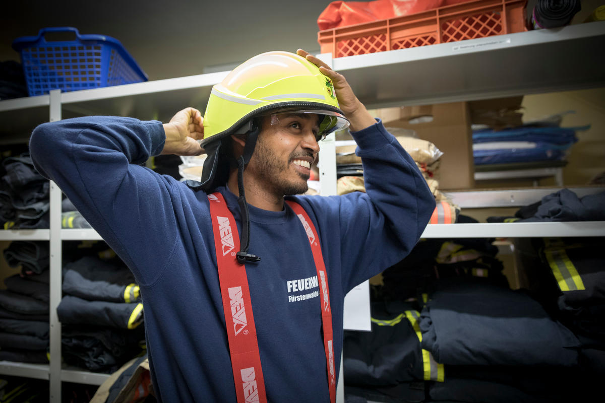 Germany. Somali asylum-seeker joins local fire brigade