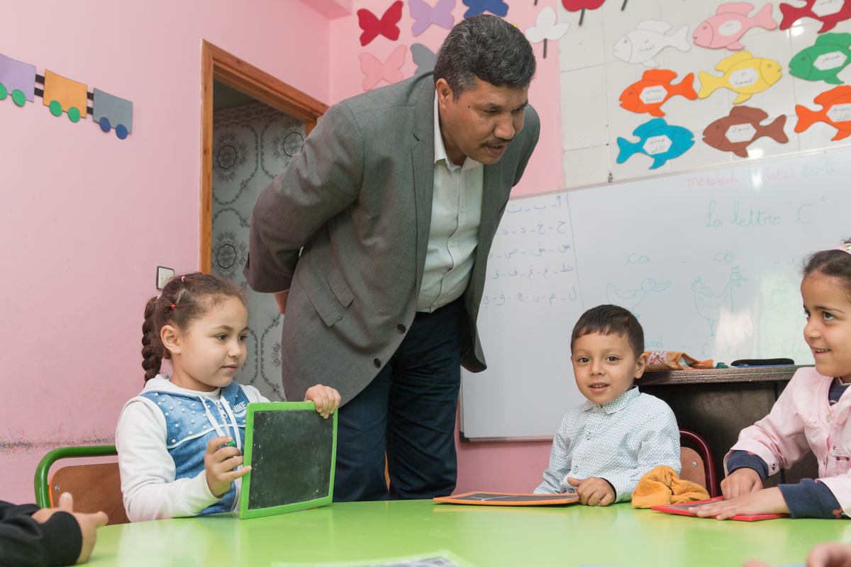 Morocco. Yemeni refugees create cooperative kindergarten
