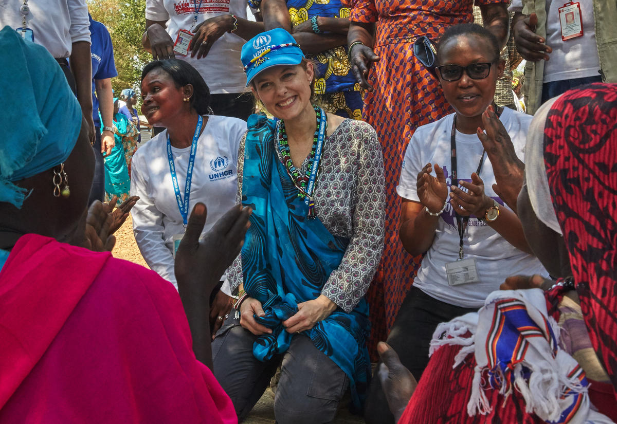 South Sudan. Princess Sarah Zeid meets displaced women and children