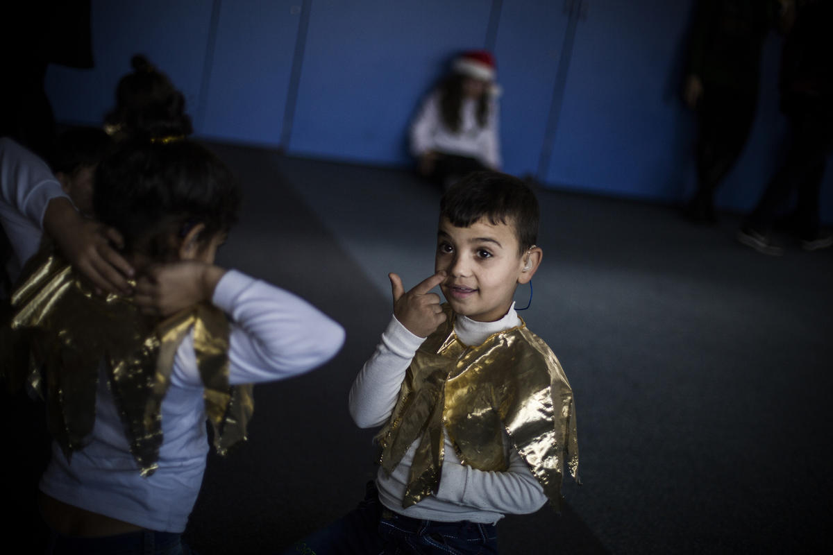 Christmas choir by deaf children at FAID school