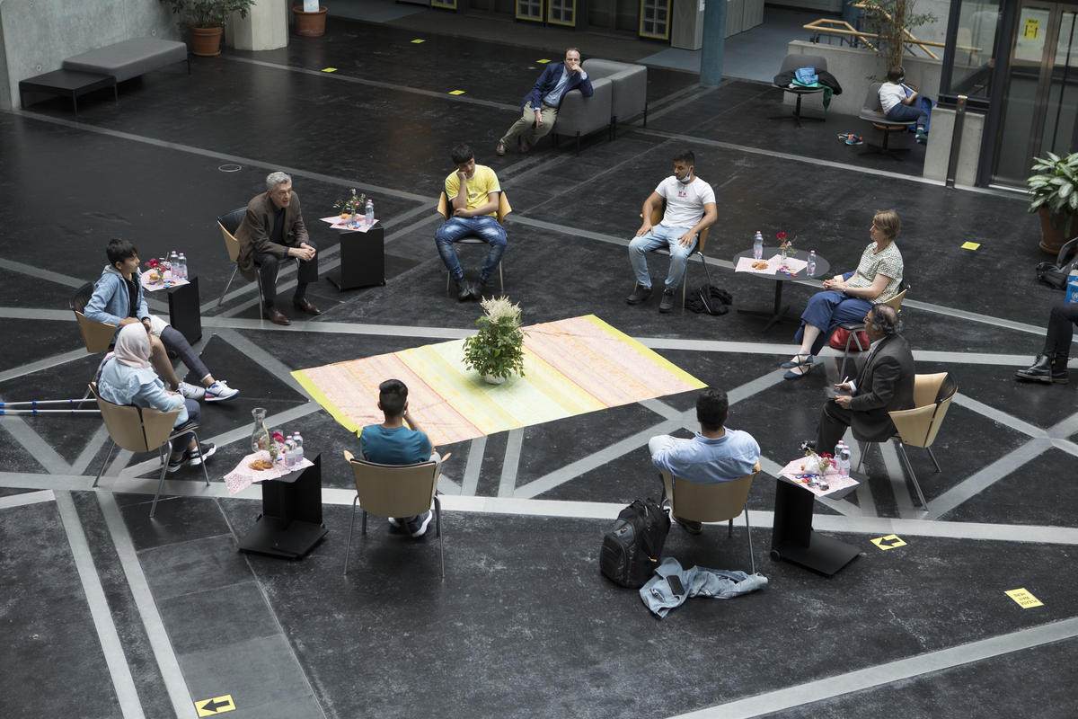 Switzerland. UNHCR Filippo Grandi meets with unaccompanied and separated children.