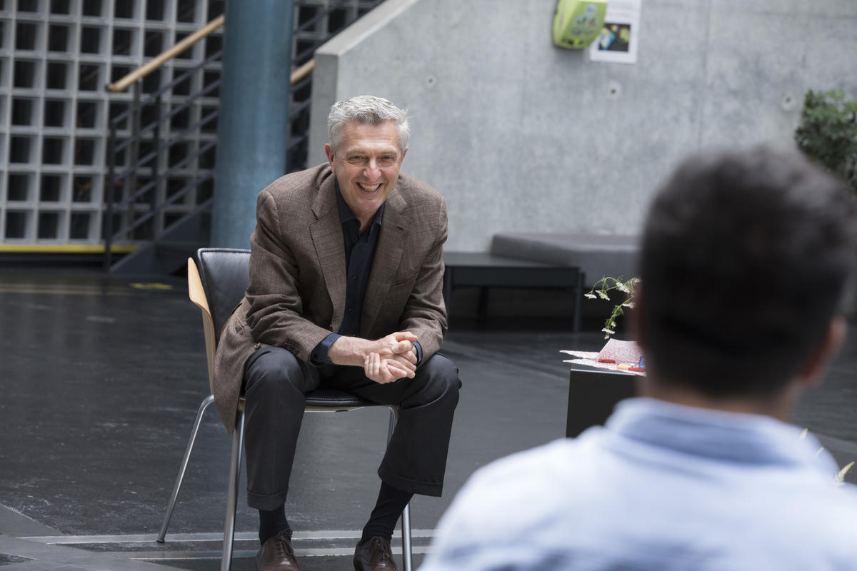 Switzerland. UNHCR Filippo Grandi meets with unaccompanied and separated children.