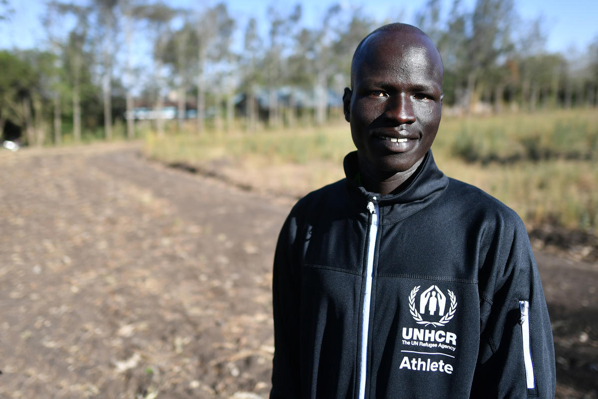 Kenya. Refugee athletes receiving scholarships from the International Olympic Committee train in Ngong