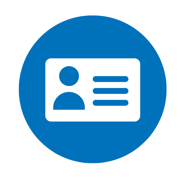 An icon of an identification card