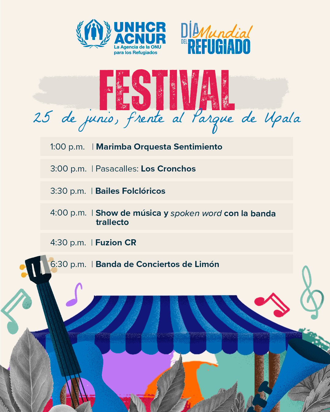 Día del Refugiado 2023 en Costa Rica: Festival en Upala, 25 de junio.