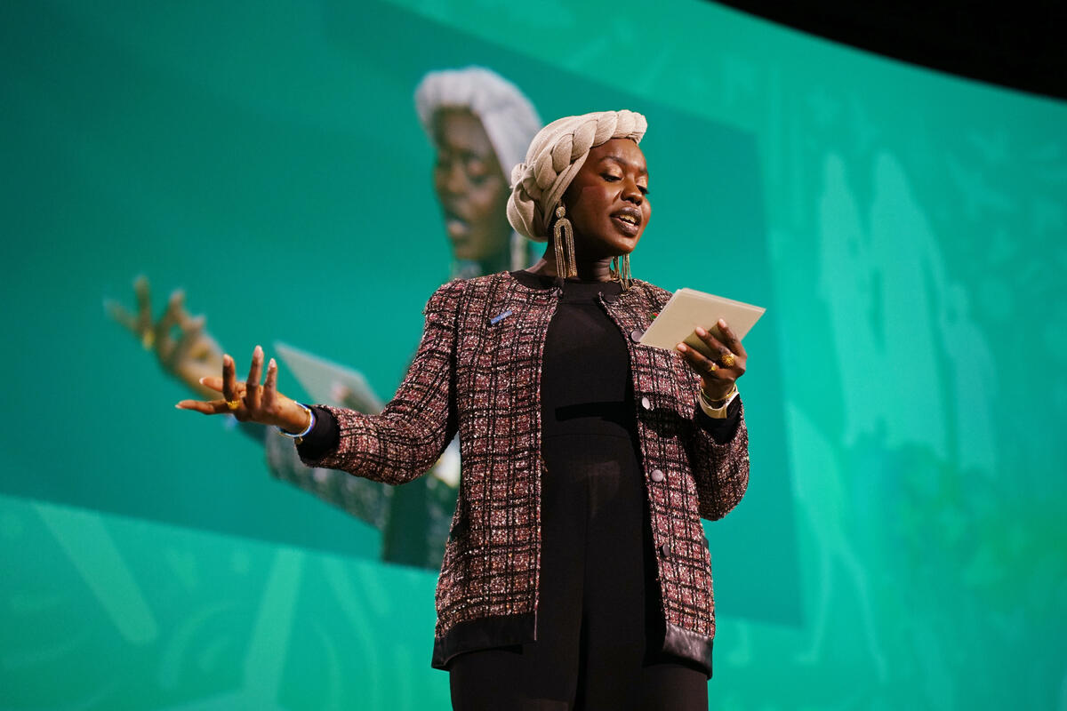 UAE. UNHCR Goodwill Ambassador Emi Mahmoud at the COP 28