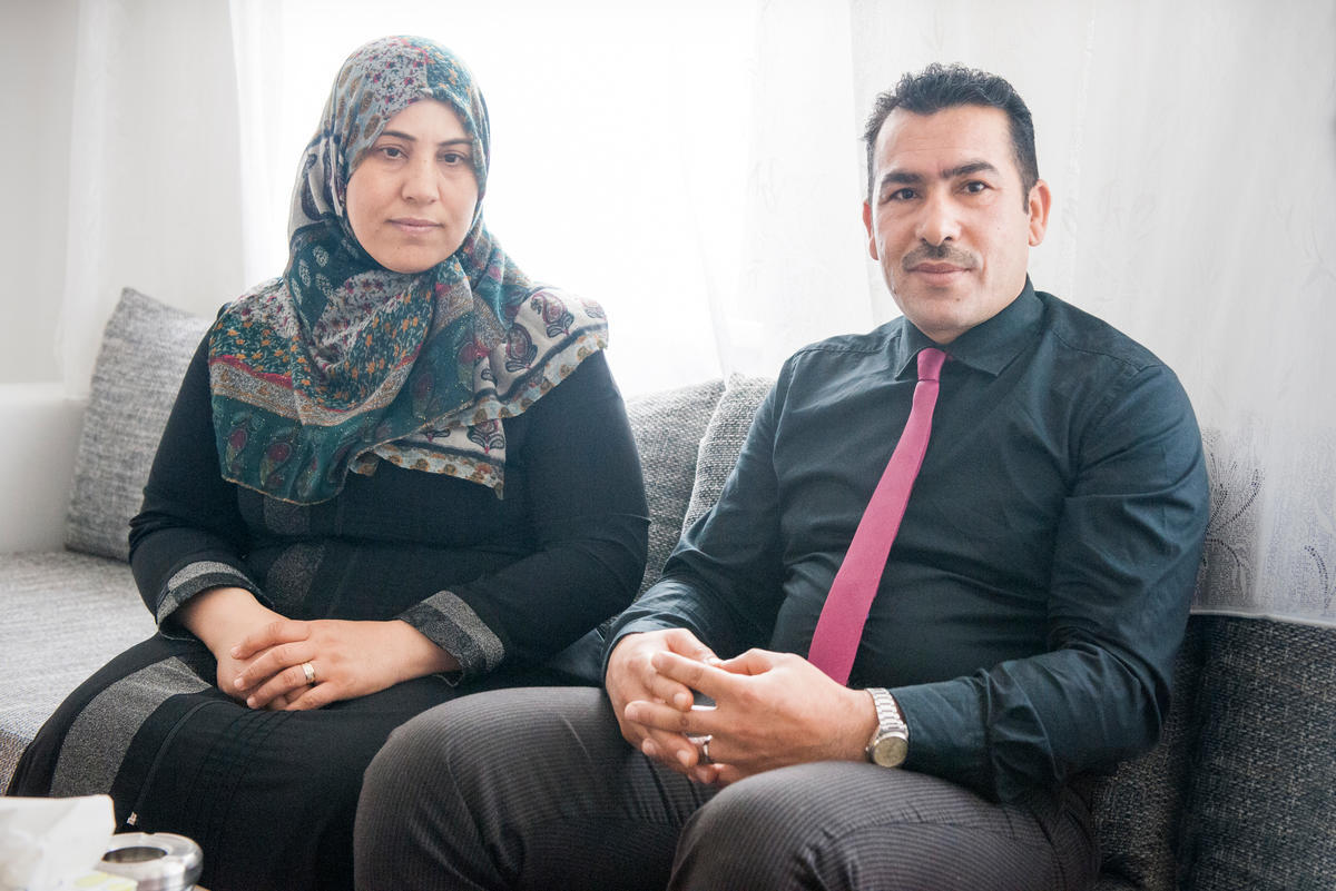 Austria. Syrian refugee family reunited