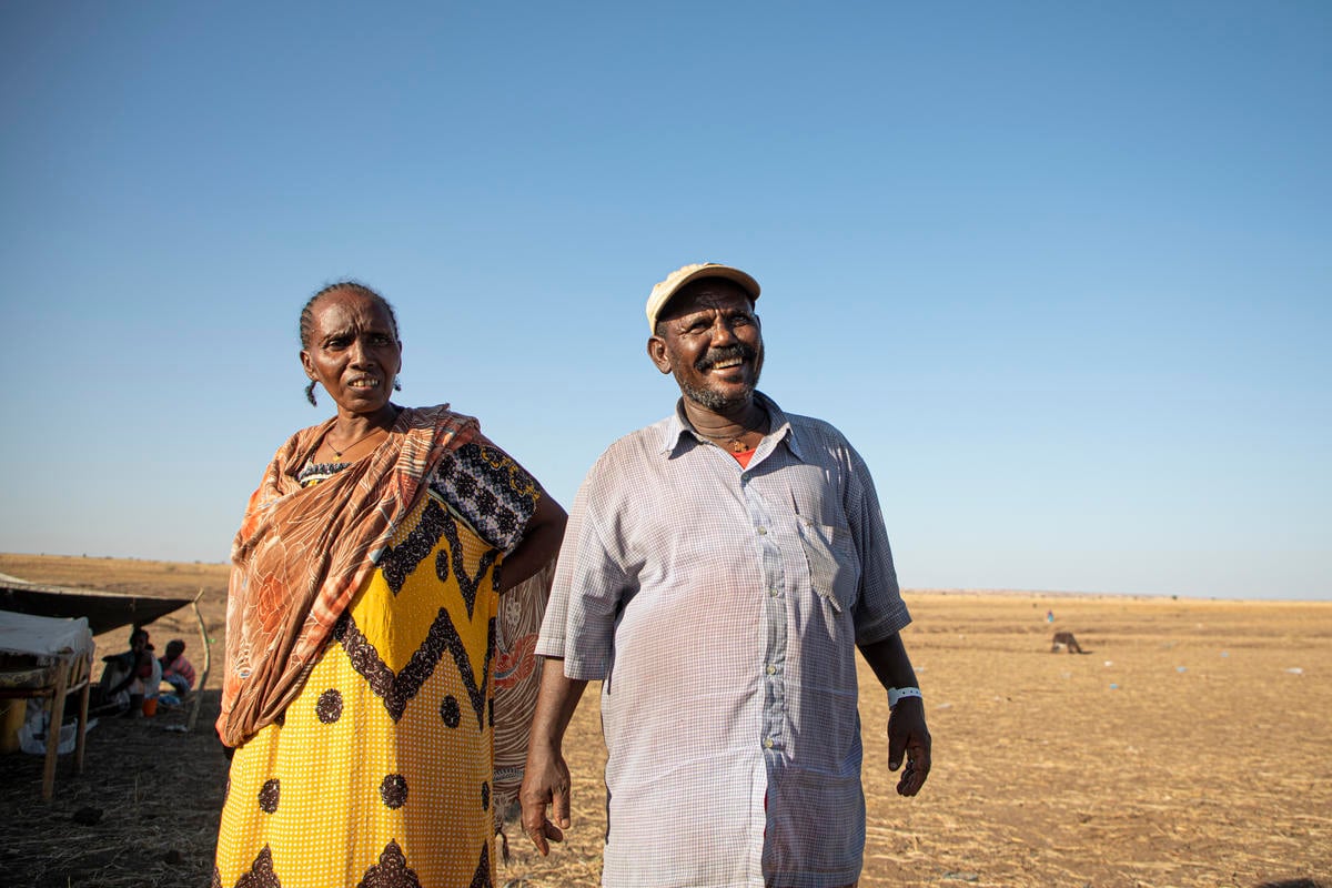 Sudan. Ethiopian refugees await transfer from border reception centre