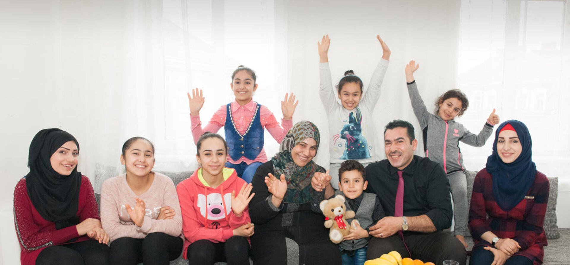 Austria. Syrian refugee family reunited