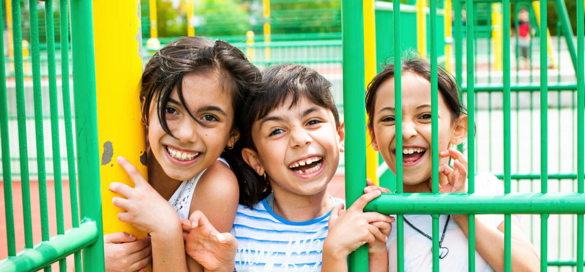 Children attend a summer school in Vienna run by the Syrian refugee non-profit organisation "The Peace Bridge."