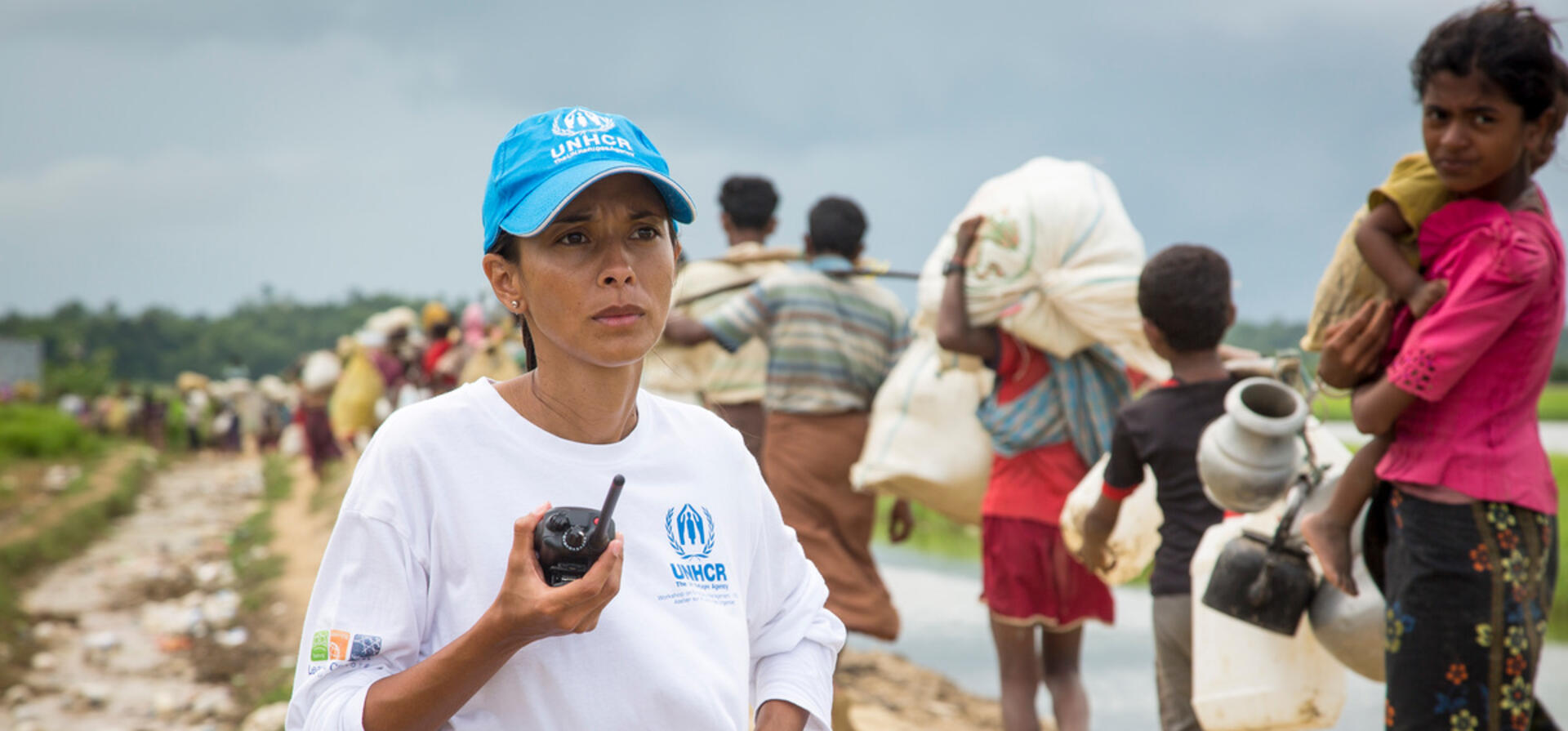 Bangladesh. New Rohingya arrivals at transit centre