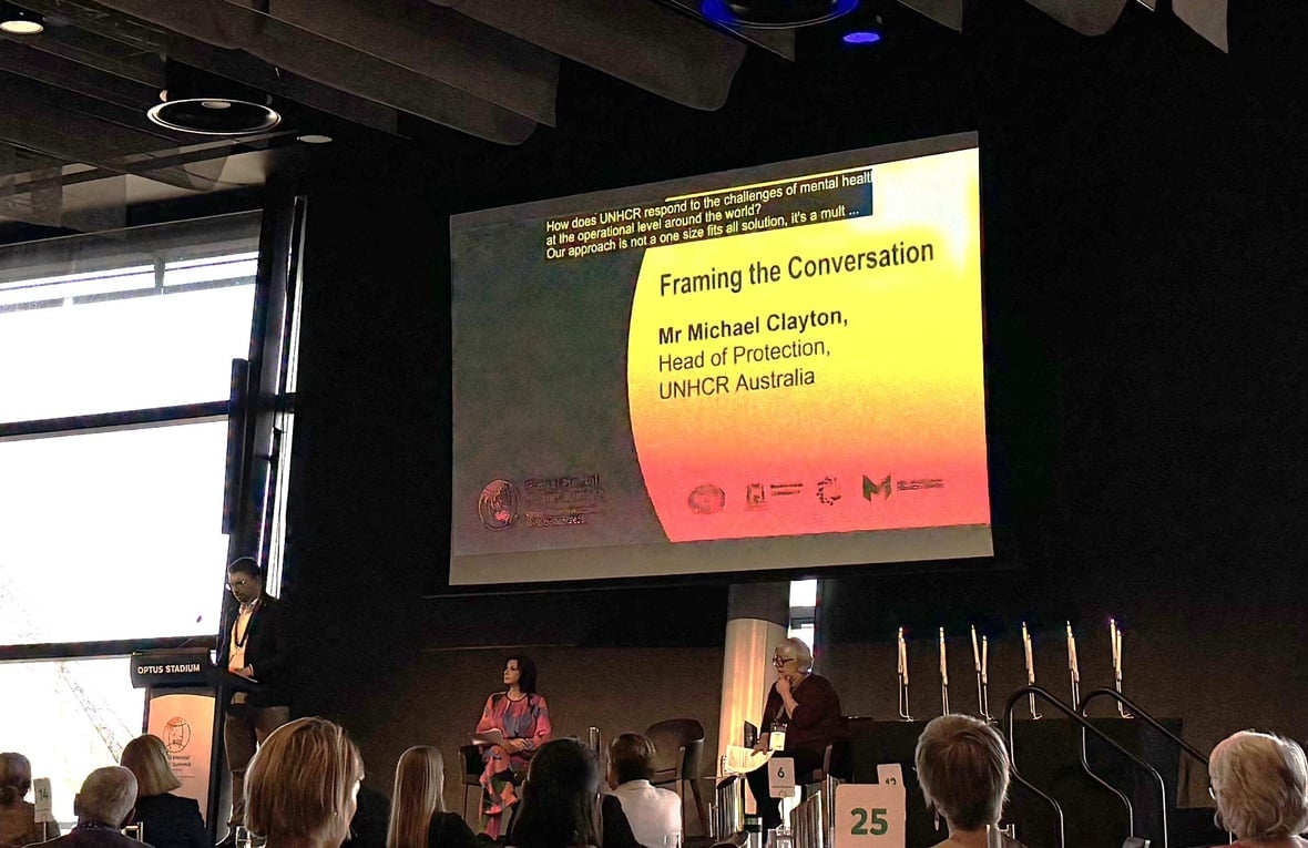 Mike Clayton, Head of Protection, UNHCR Multi-Country Office Canberra, represented UNHCR at the Global Mental Health Summit in Perth, Western Australia.