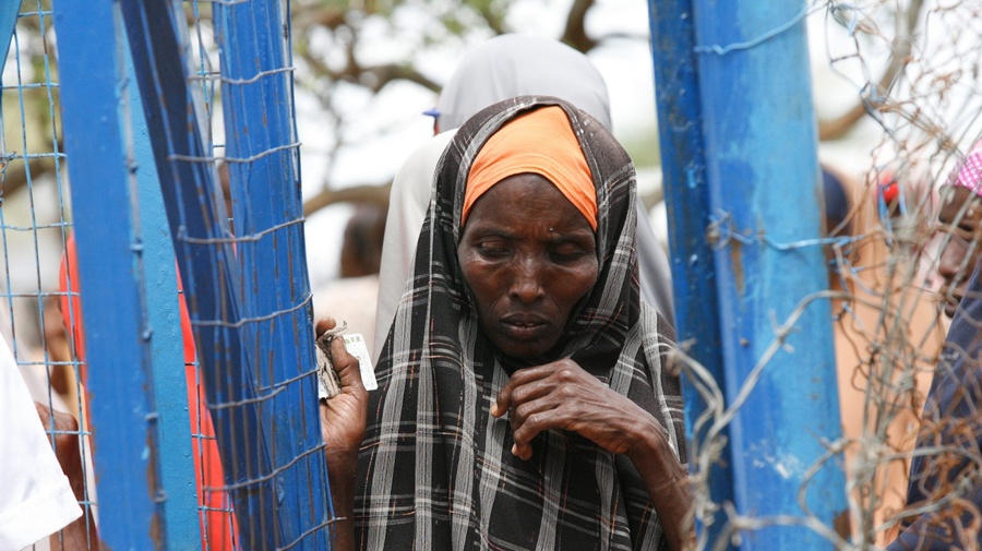 Somali refugees in north-east Kenya's Dadaab refugee complex.