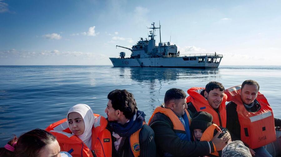 Italy. Rescue-at-sea operation: Grecale