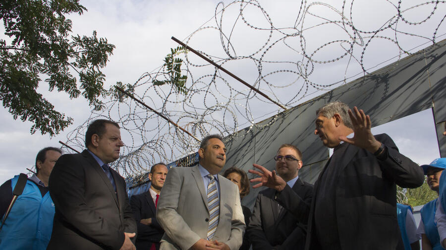 Hungary. High Commissioner Filippo Grandi at Röszke Transit Zone