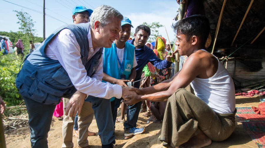 Bangladesh. UN High Commissioner for Refugees visits Rohingya camps