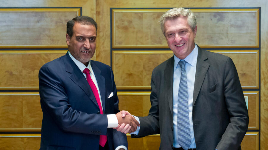 Switzerland. UNHCR and Qatar Charity formalize cooperation agreement to support of global refugee programmes