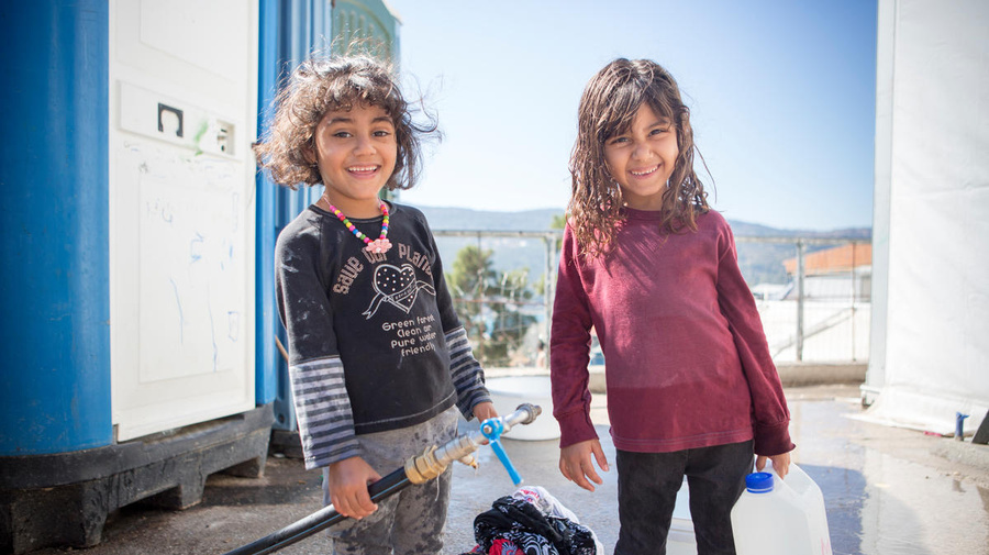 Greece. Refugee families struggling on island of Samos