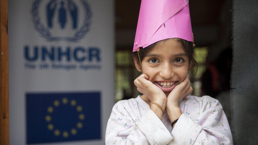 Greece.Informal educational activities for refugee children