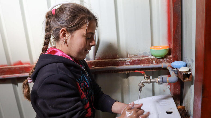 Jordan. Hygiene measures in practice at Za'atari camp to combat COVID-19
