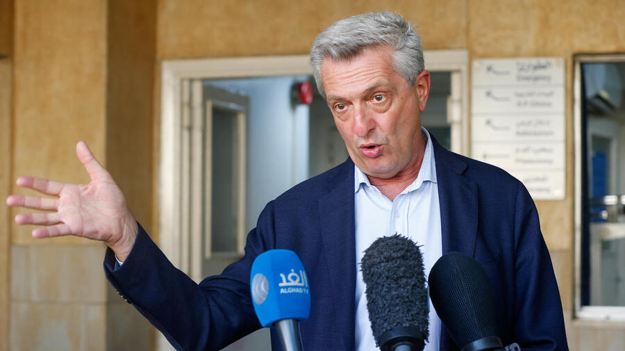 Jordan. The UN High Commissioner for Refugees, Filippo Grandi's visit