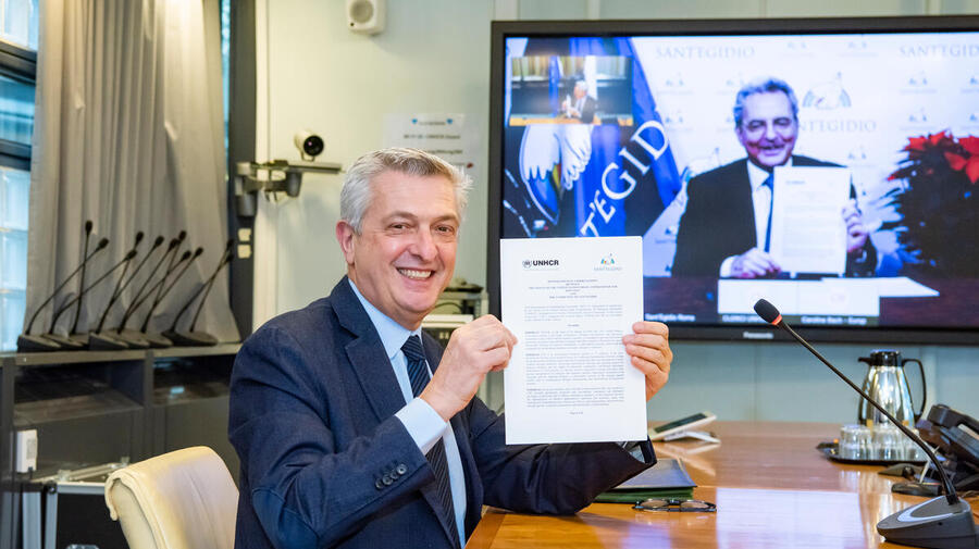 Switzerland. UNHCR and community of Sant'Egidio sign agreement to address refugee challenge globally