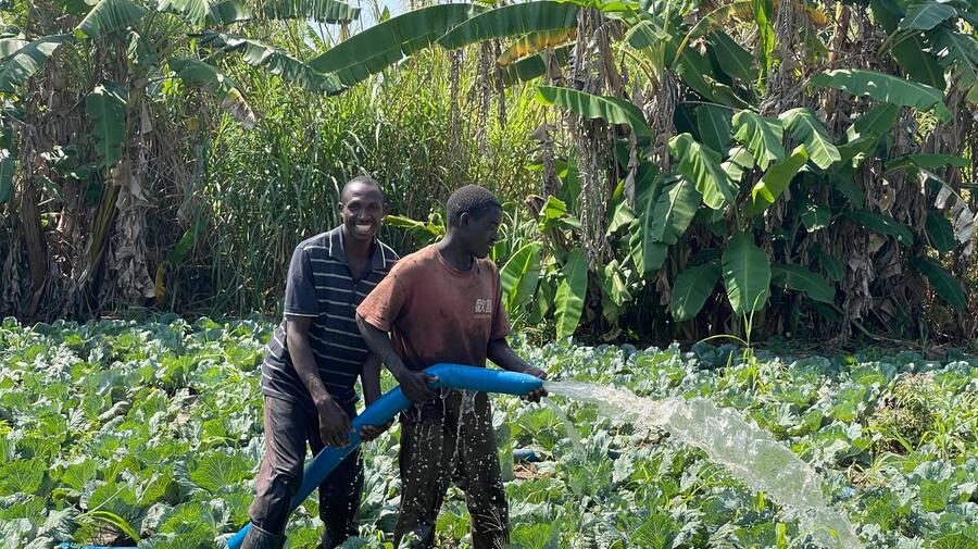 Democratic Republic of Congo.Farming together fosters friendship among Burundians refugees and their Congolese hosts