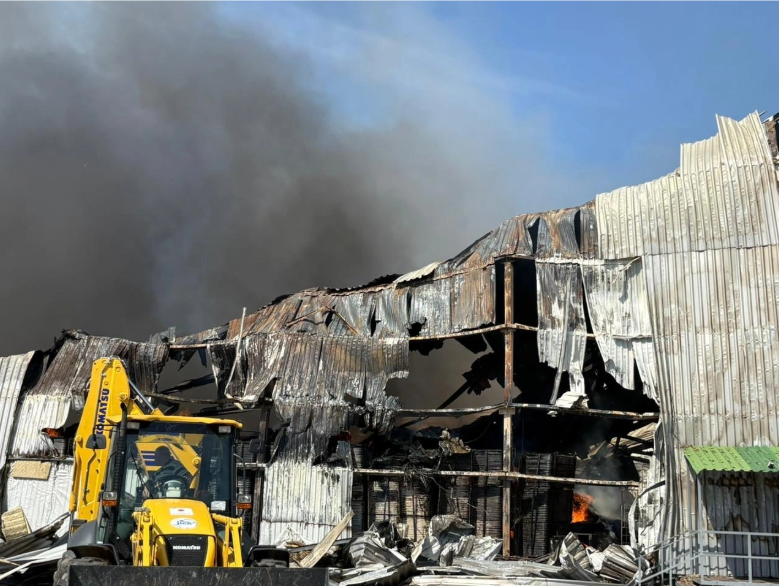 Destroyed humanitarian aid in UNHCR’s warehouse in Dnipro