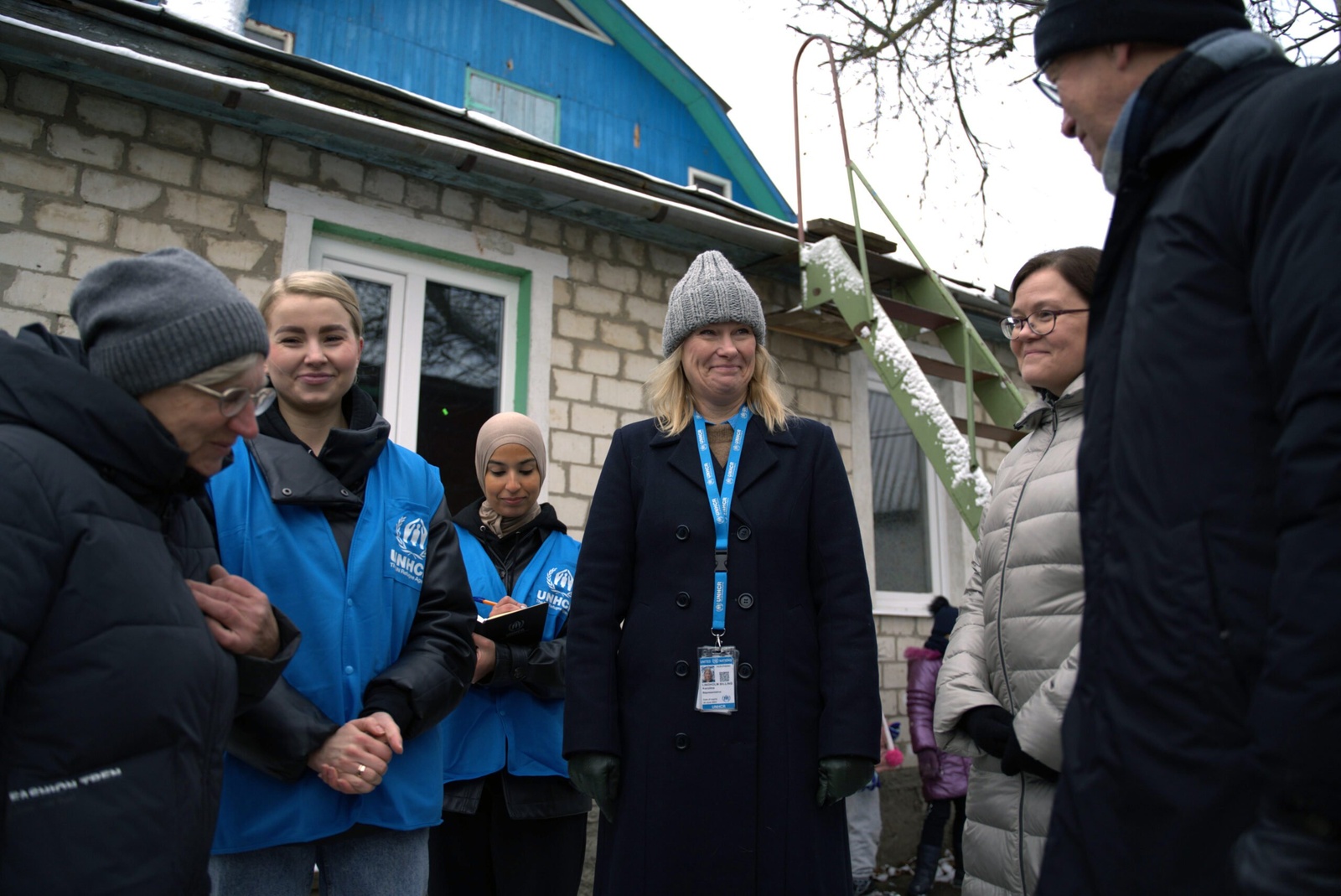 Tamara en UNHCR-Vertegenwoordiger Karolina Billing