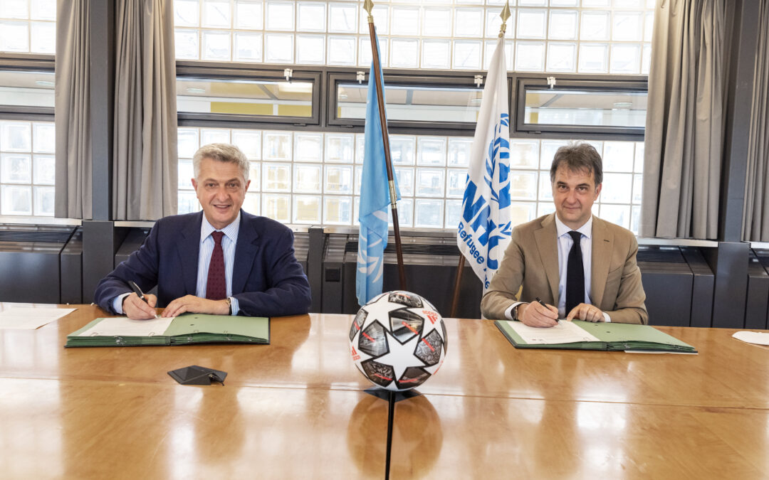 UNHCR en UEFA steunen samen vluchtelingen