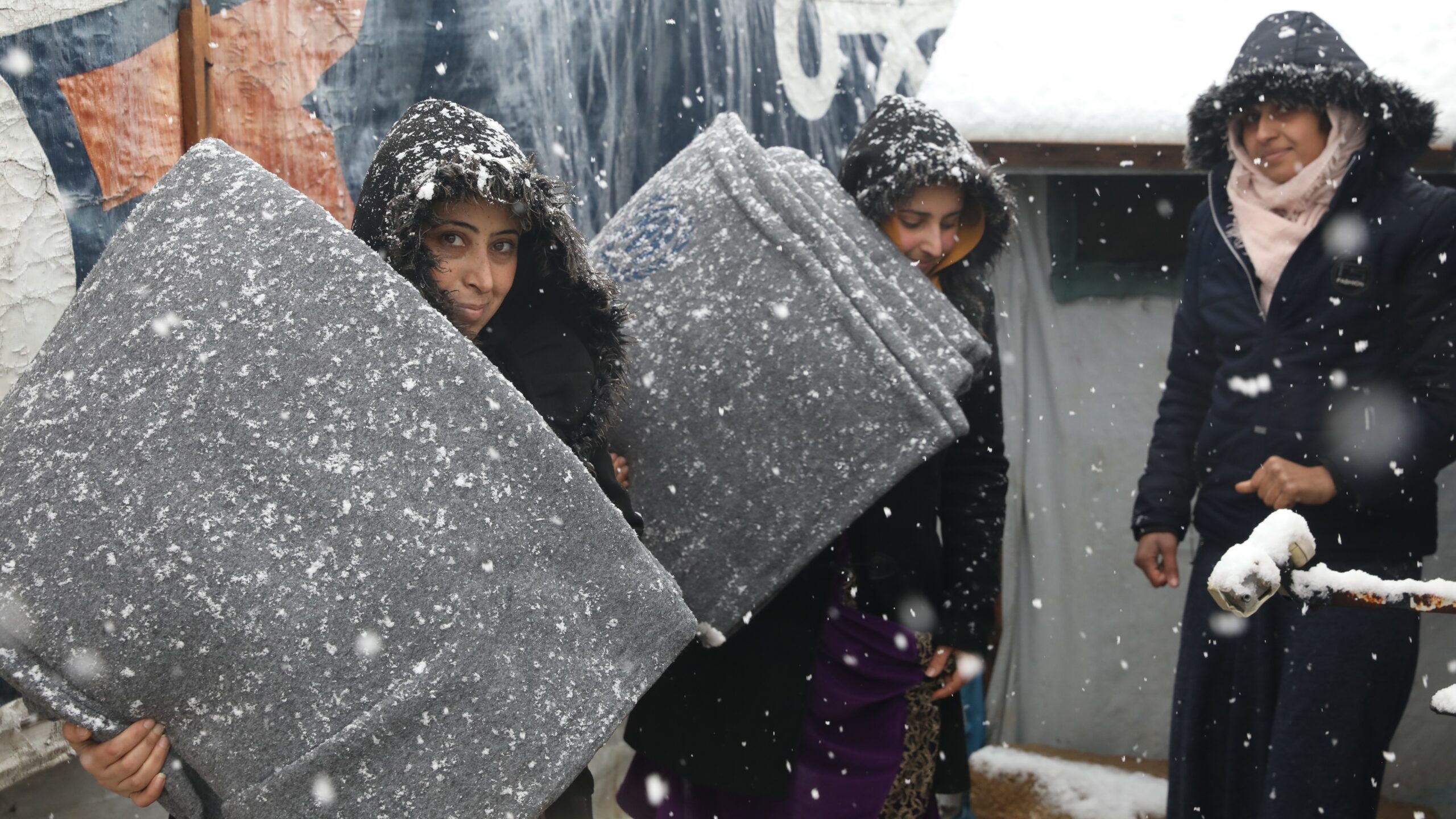 L'aide hivernale du HCR au Liban, après une têmpète de neige en février 2022. © UNHCR/Houssam Hariri