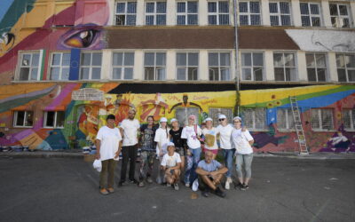 Artolution и ВКБООН създават голям стенопис в София с 18 художници от девет държави